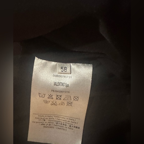 Mens VALENTINO LAMBSKIN LEATHER & fuzzy wool front /back jacket size 56 - Picture 5 of 9